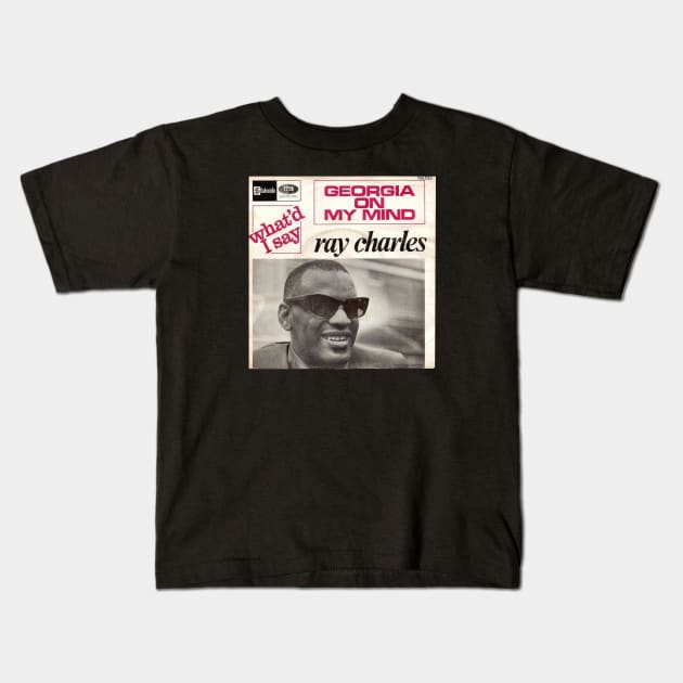 Ray Charles Kids T-Shirt by brown fox